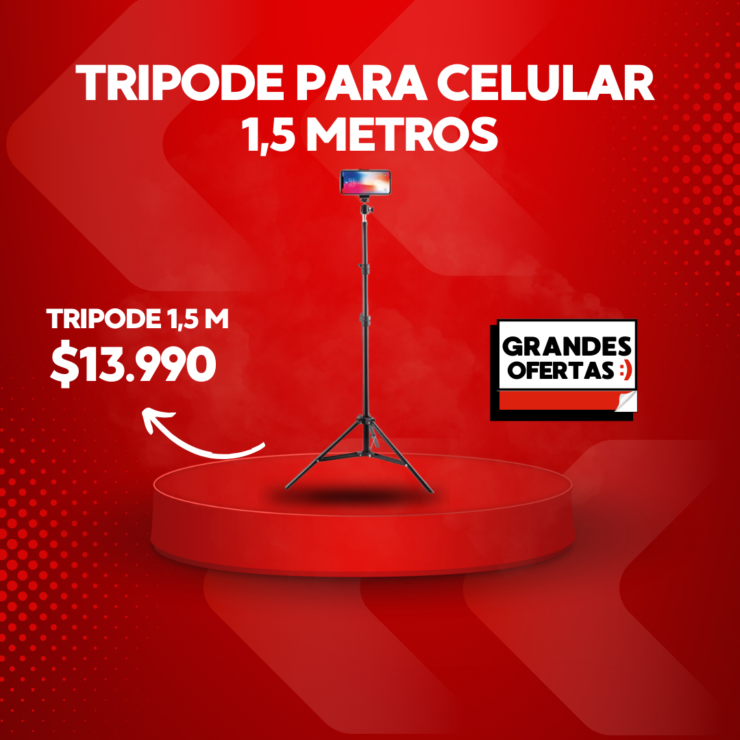 Trípode Para Celular, 1,50 mtrs