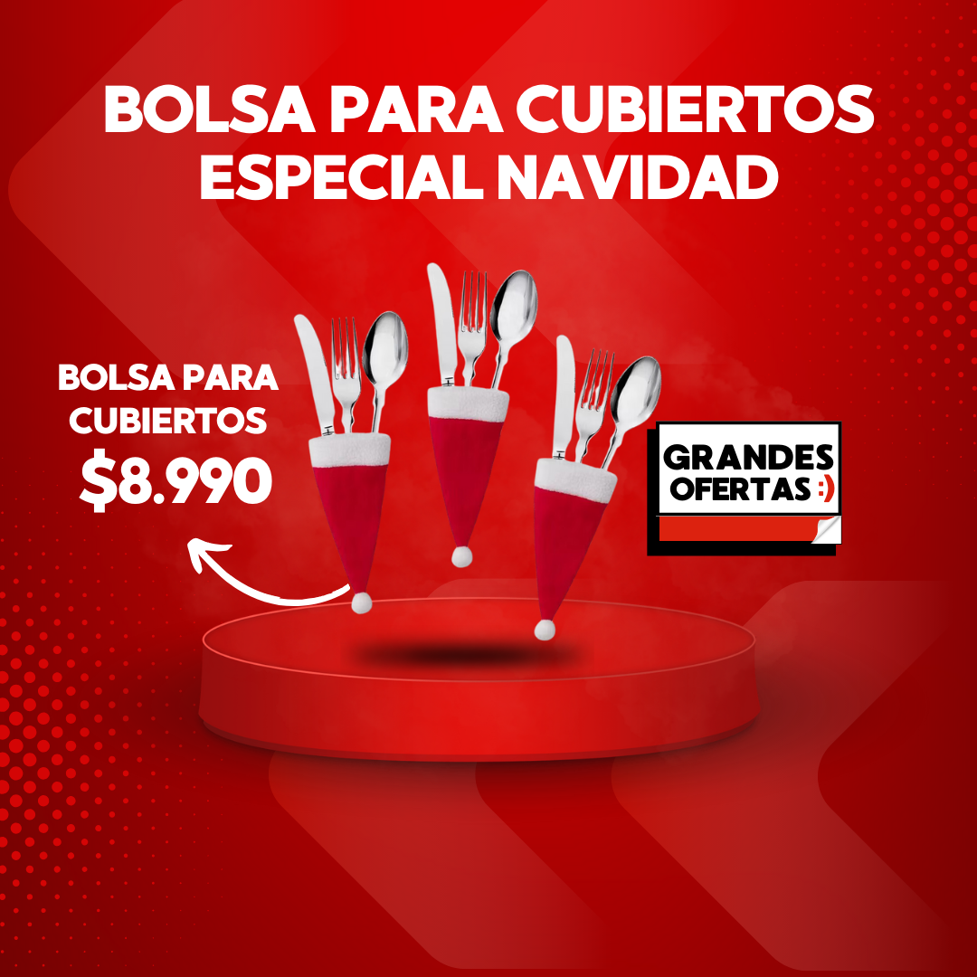 Bolsa Para Cubiertos Especial Navidad